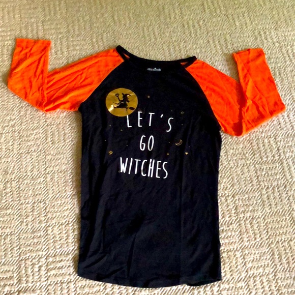 NWT JOE BOXER Let’s Go Witches Halloween graphic baseball tee-shirt - Picture 2 of 9